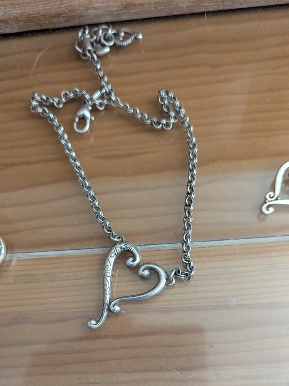 Brighton.Sterling-Tone Heart Link Necklace - Silver